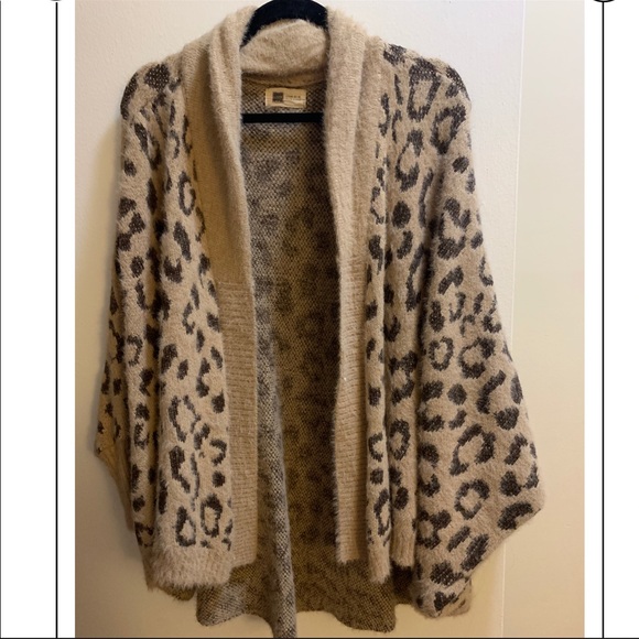 cheetah sweater cardigan